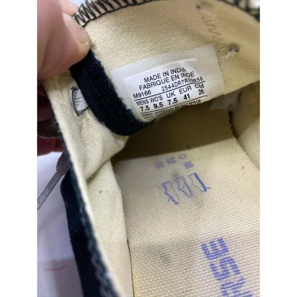 CONVERSE Sneakers Black White Women's Size 7.5 - Picture 6 of 7